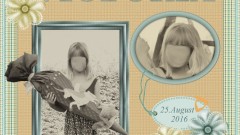 Einschulung-Scrapbooking-Sepia