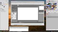 3 Fenster und der Screenshot des grauen Themas